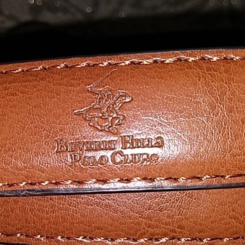 Beverly Hills Polo Club Brown Leather Belt - Picture 4 of 7